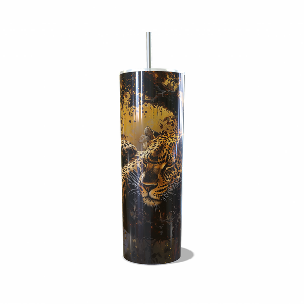 Leopard designed by local artist Skinny Tumbler