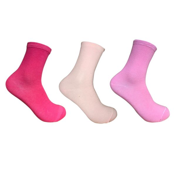 Undeez 3 Pack Ladies Pink Trouser Socks