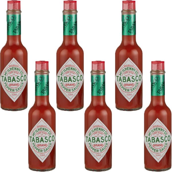 Tabasco Original Pepper Sauce - 6 x 150ml