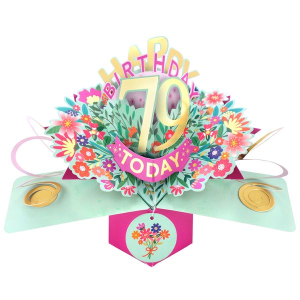 Happy 79th Birthday 3D Pop Up Card - Female