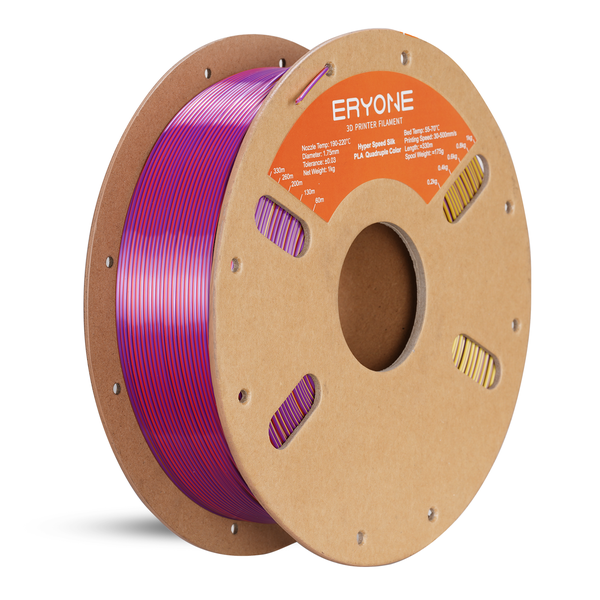 ERYONE Hyper PLA Quad Color Silk Filament - Black/Red/Purple/Gold