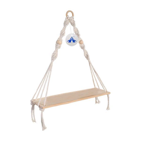 ALANES Macrame Wall Hanging Floating Shelves Boho Hanging Plant Shelf Decor