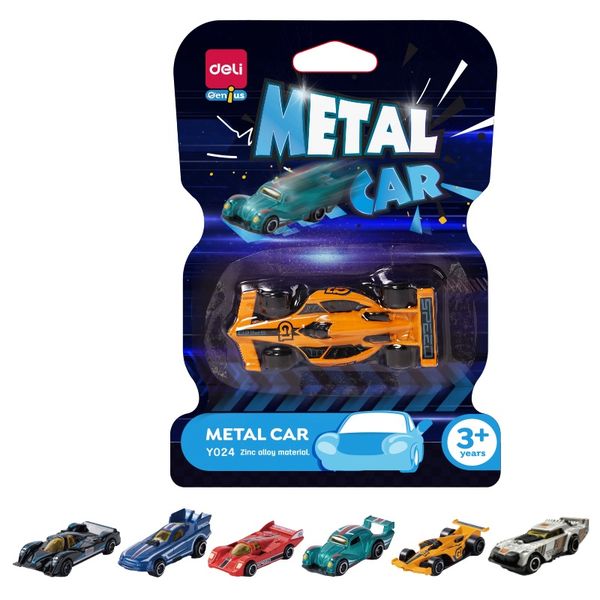 Deli Metal Car Toys With 6 Assorted Colors and Designs