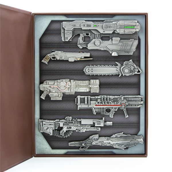 Official DOOM Premium Pin Badge Set