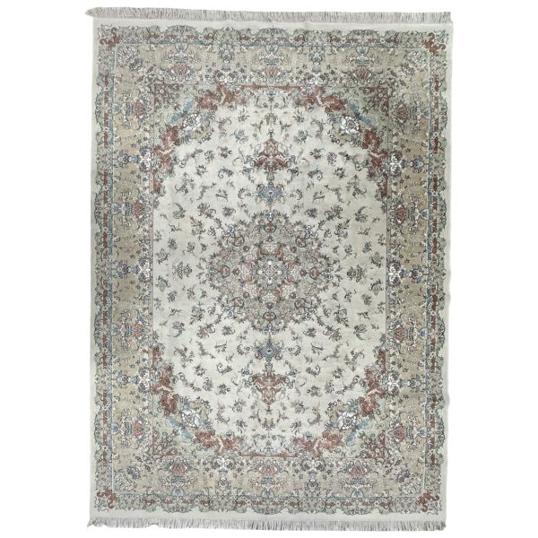 Glam &amp; Decor / 350 x 250cm Persian Large Medallion Design Ivory Rug