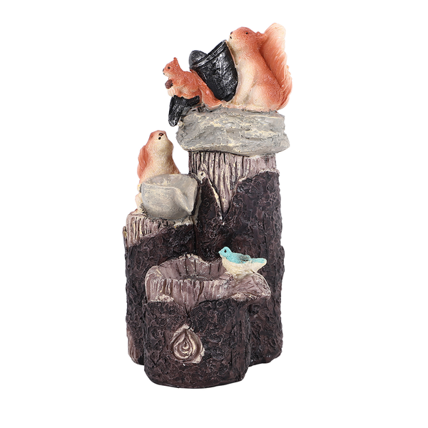 Resin Duck Family Patio Fountain Garden Decoration, Animal Garden,B