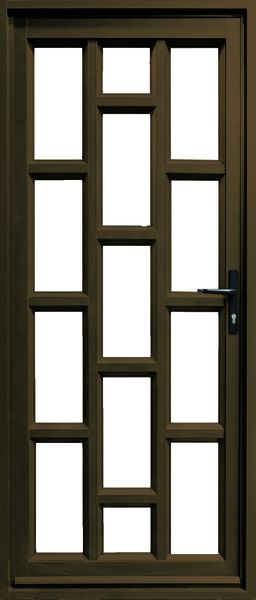 KENZO Single Left-Hand/Open-In Door in Frame BRICK GLASS Bronze