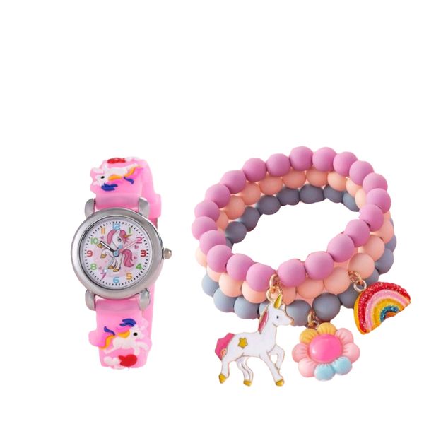 Girls Unicorn Watch &amp; Bracelet Set