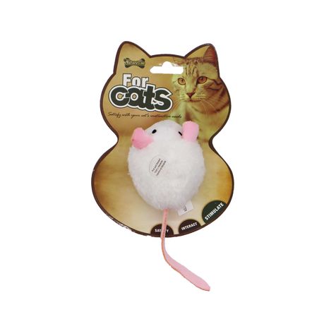 White mouse best sale cat toy