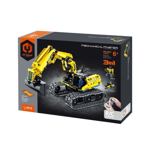 3 In 1 App Programming Excavator &amp; Robot Construction Set 430 Pieces