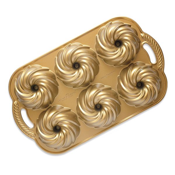 Nordic Ware Swirl Bundlette Pan 4-cup Durable Cast Aluminum Nonstick
