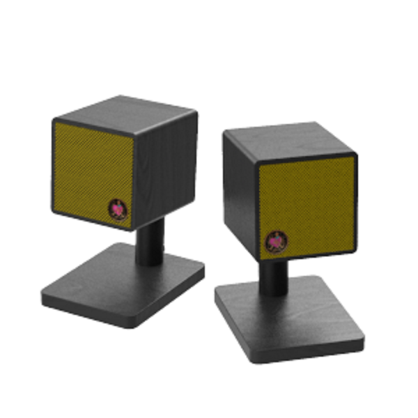 AV Love AVL2S+ Bluetooth Stereo Speaker System with Stand Black and Orange