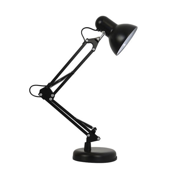 Metal Desk Lamp with Clamp, Swing Arm, Adjustable Gooseneck Table Lamp