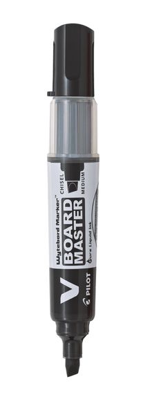 Pilot V Board Master Chisel Tip Refillable W/Marker - Box of 12 - Black