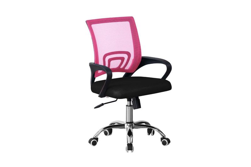 TOCC Tippy Mod Operator Chair with Chrome - Pink and Black