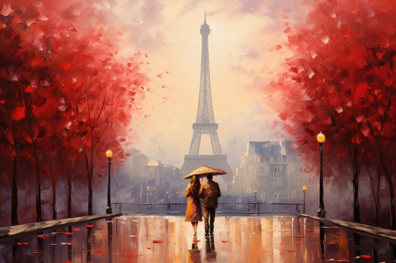 Canvas Wall Art - Love In Paris (Valentine's Special) Ltd Edition
