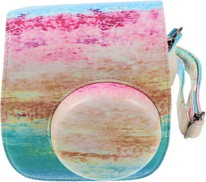 PU Leather Instant Film Camera Bag with Adjustable Shoulder Strap for Mini
