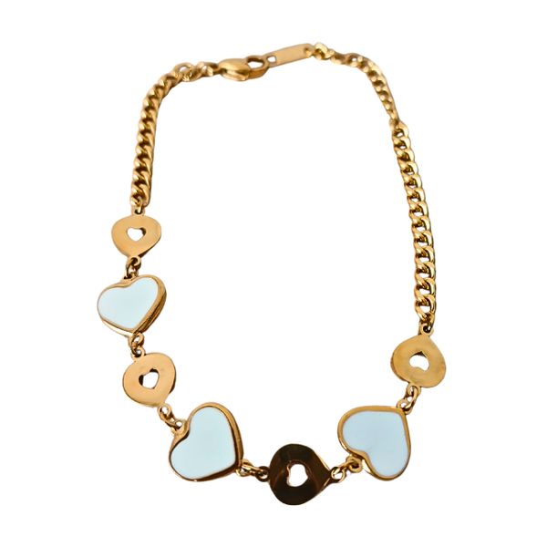 Womens Reversible Gold-Plated Heart Bracelet - Gift Ready
