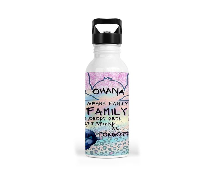 Stitch Design 29 Stainless Steel Single-Walled Water Bottles - 650ml