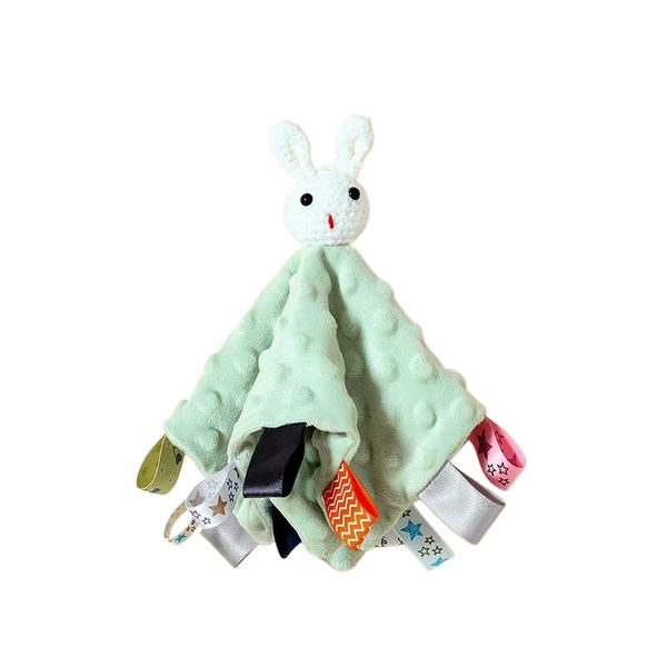 Stuffed Taglet Baby Security Animal Blanket Multi-Sensory Comforter Teether