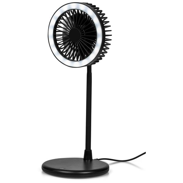 Light Breeze Led Ring Light Desk Fan