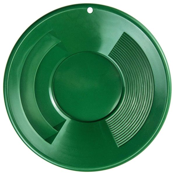 Green Plastic Gold Panning Pan for Beginners, Sifting and Gold Washing