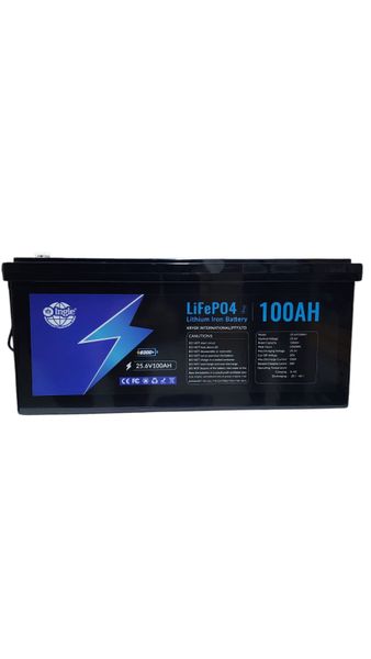 100AH 25.6V 2560WH Lithium Iron LiFePO4 Solar/UPS/Inverter Battery Ingle