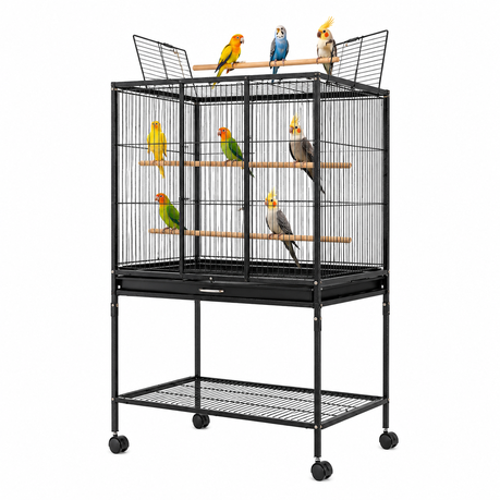 Large Bird Cage - Rolling Pet Playpen Birdcages Flight House with Wheels Image