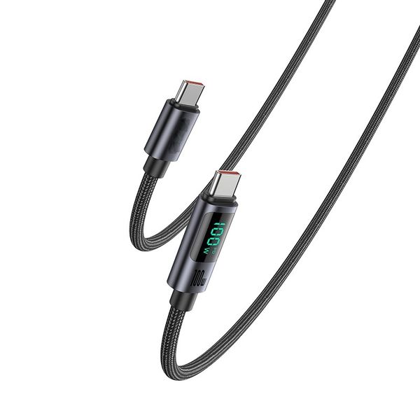 Type-C To Type-C Fast Charging Cable Up To PD100W 5A 20V Digital Display