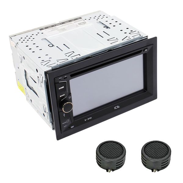 Ice Power IP-6104 Double Din DVD USB Media Player &amp; Evo Tweeters