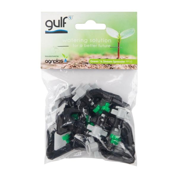 Gulf Sprinkler - Green 16 Stream Spreader (10Piece) - 3 Pack