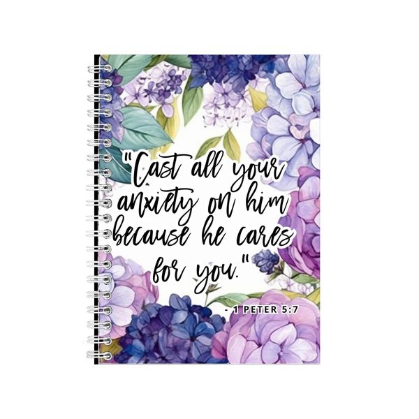1 Peter 5-7 2 A5 Notebook Gift Idea Notepad 223