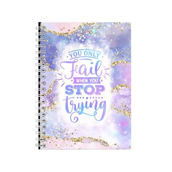 You Only Fail When You Stop Trying Notebook Gift Idea A4 Notepad Pad 80