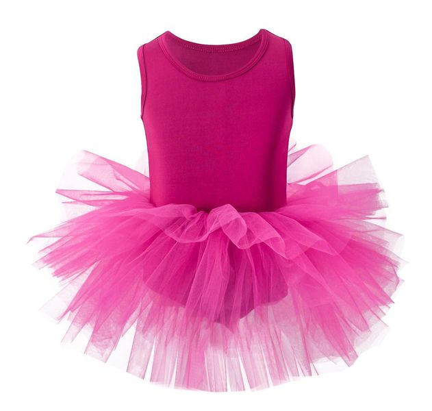 Girls Sleeveless Tutu - Magenta Pink
