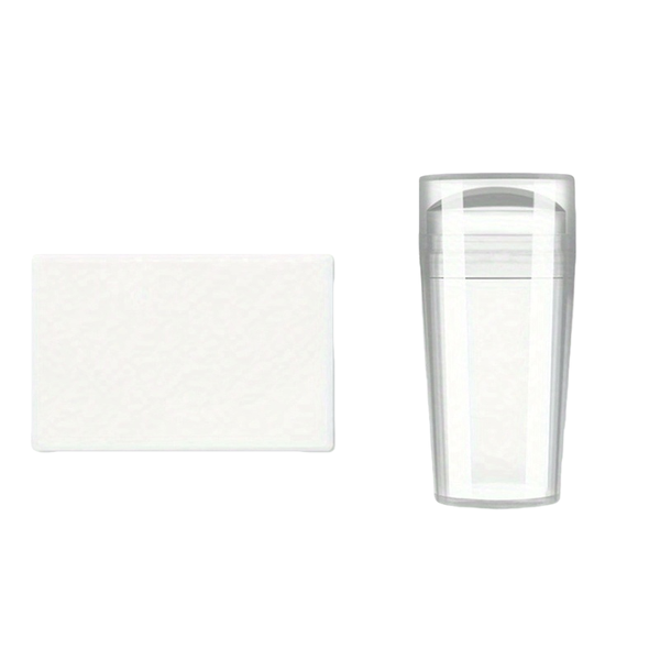 Nail Art Seal Kit with Transparent Silicone Seal and Large Scraper