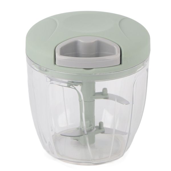 Vegetable Cutter with Drawstring Fruit Meat Grinder Chopper 900ml Green