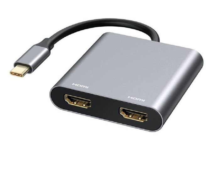Tuff-Luv Aluminium USB-C to Dual 4K HDMI Adapter