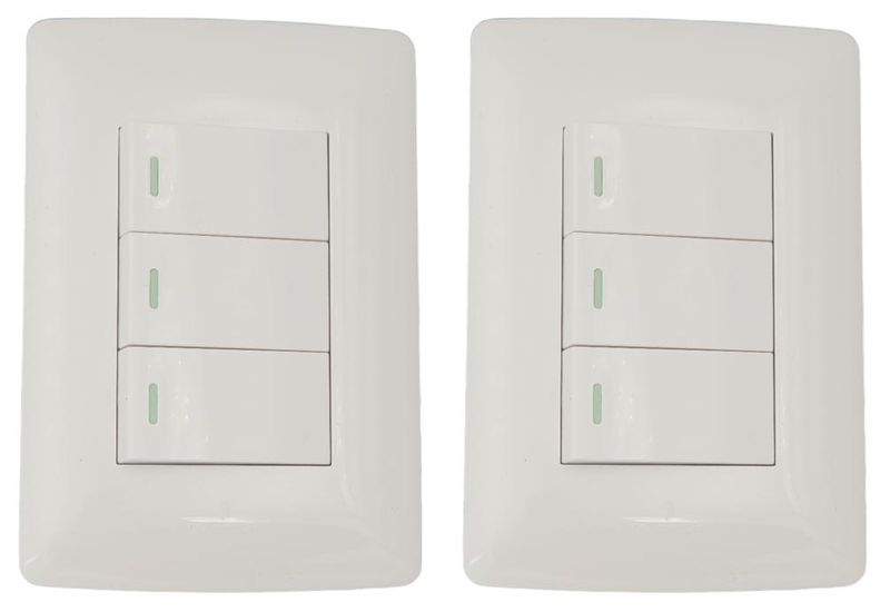 Hello Today White 3 Lever 1 Way Light Switch - 2 Pack