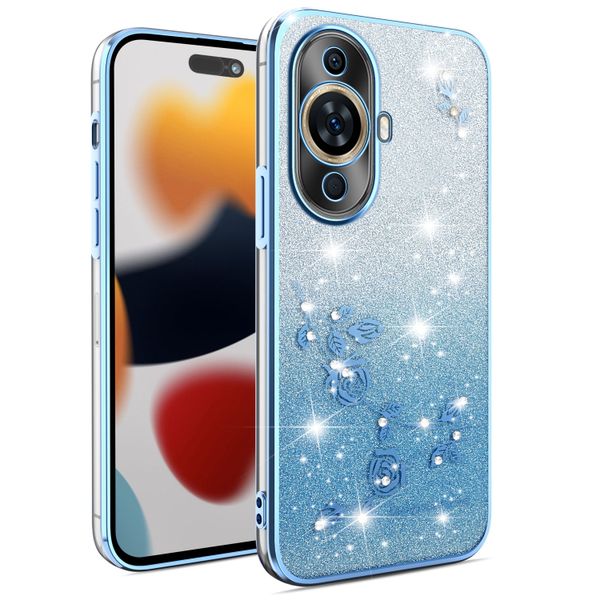 Phone Case Compatible With Huawei Nova 11 Flowers Diamond Shining Cover