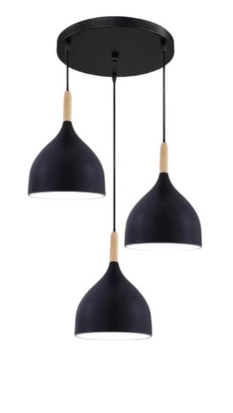 3 Way Black Metal Pendant Light-MRUL