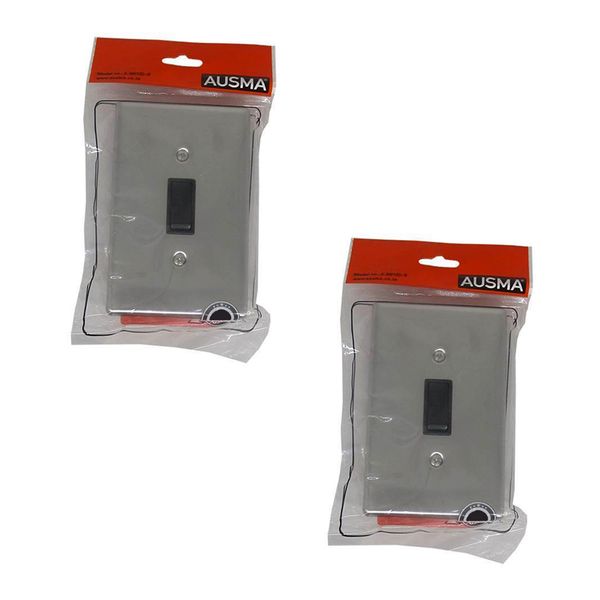 Ausma Single Lever Wall Switch - Steel Cover (Set Of 2)
