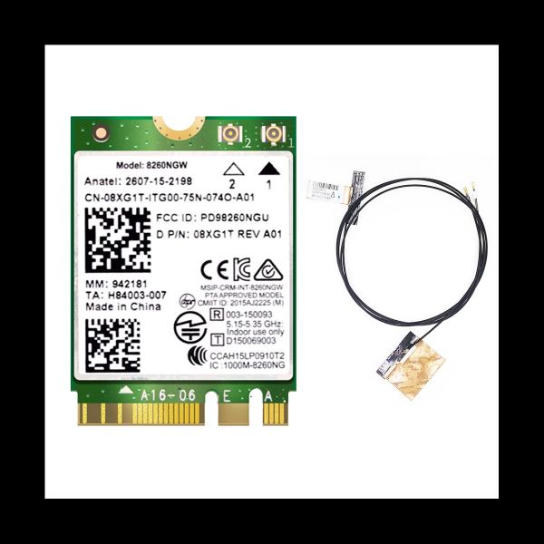 8260 8260NGW WiFi Card+2XAntenna 2.4G/5Ghz 867M