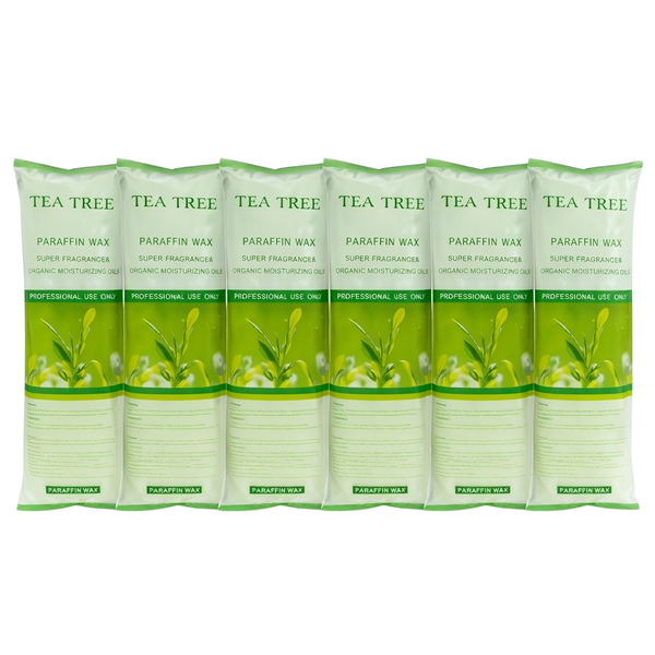 6 Pack Tee Tree Professional Paraffin Wax Block 453g - Deep Moisturising