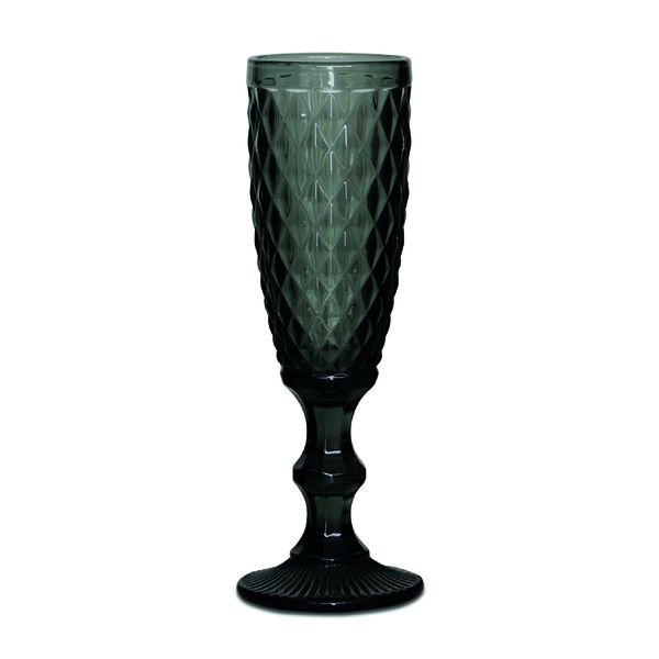 170ml Flute Diamond Smoke H 200 D 70