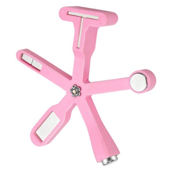 6-In-1 Multi-Shape Magnetic Nail Art Tool For Cat Eye Gel Polish - Pink