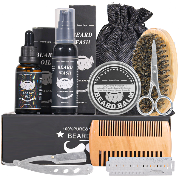 Beard Kit for Men Grooming &amp; Trimming Tool Complete Set Perfect Gifts