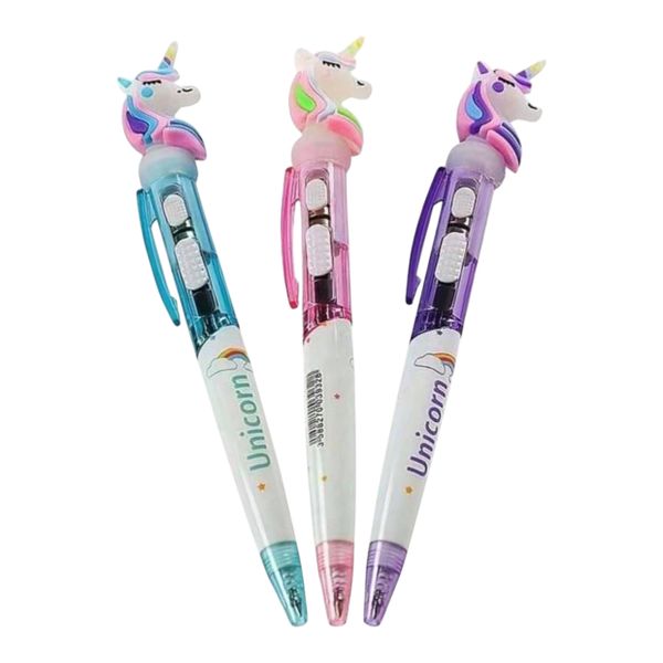 0.5mm Unicorn Light-Up Gel Pen Set