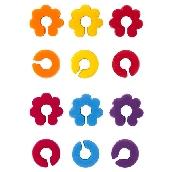Bar Butler Wine Glass Coloured Silicone Stem Markers - 12 Piece Set