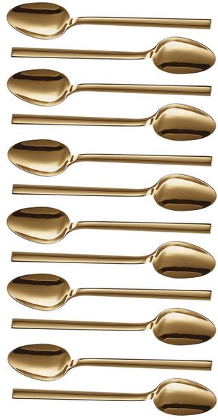 Teaspoon 12pc Square Handle Colours Stainless Steel