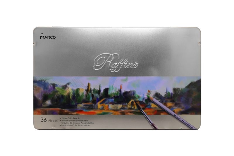 Marco Raffine Watercolour Pencil Tin - Set of 36